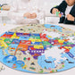 Round World Map Geography Puzzle Jigsaw for Kids