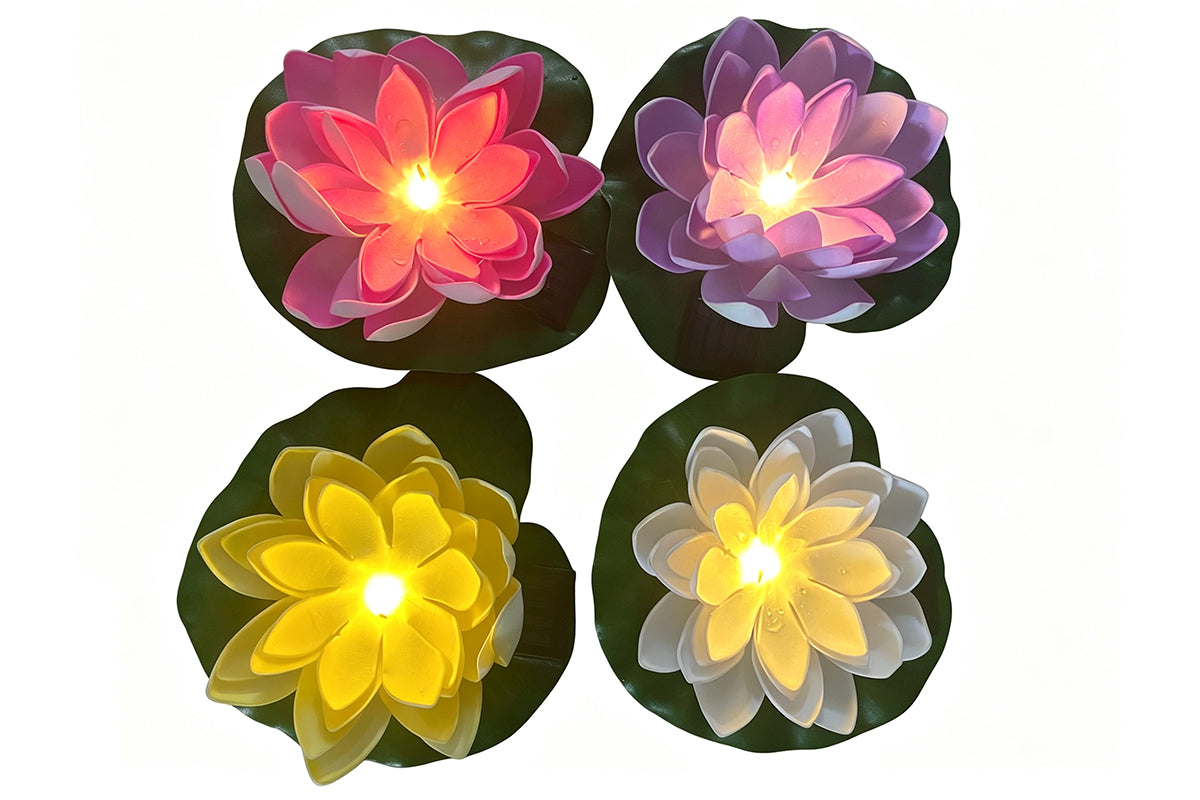 Solar Floating Lotus Light Solar Powered Floating Flower Light