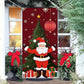 2Pcs 180x90CM Santa Claus Door Cover Christmas Background Cloth Hanging