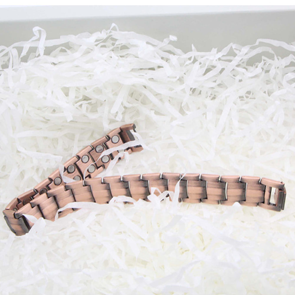 Pure Copper Bracelet with Double-Row Strong Adsorbable Iron