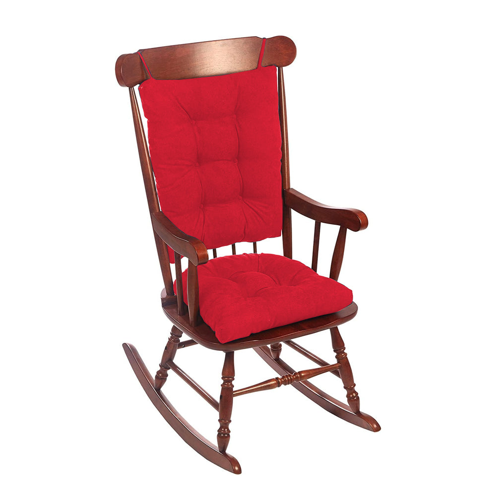 2Pcs Non-Slip Rocking Chair Cushion Set with Seat and Back Cushion