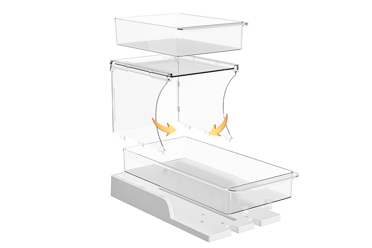 2-Tier Rotatable Pull-Out Storage Rack Kitchen Spice Organizer