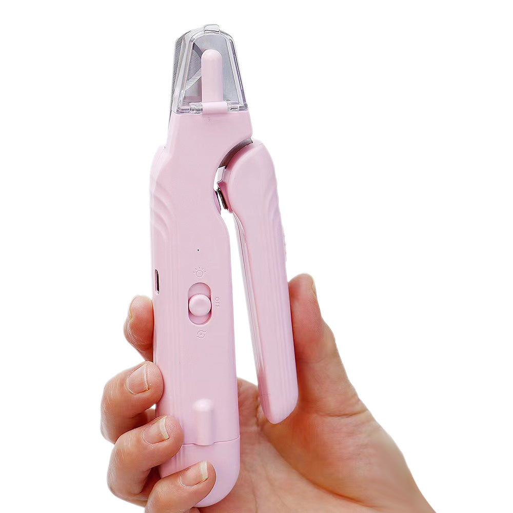 2 in 1 Pet Nail Grinder and Clipper Rechargeable with LED Light for Dogs and Cats