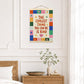 Colorful Inspirational Words Art Prints with Hanging Cord for Home Office Classroom