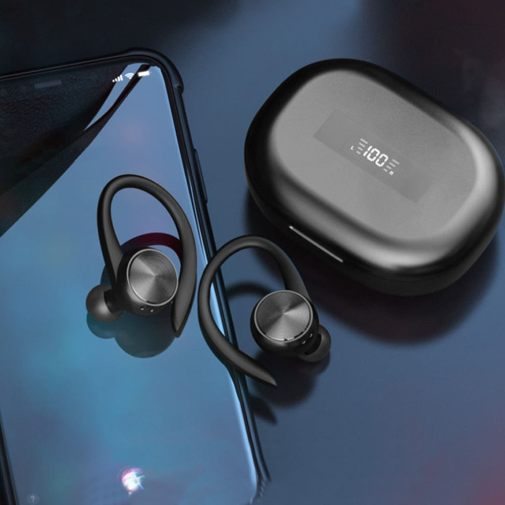 Sweatproof Wireless Bluetooth Earphones Hanging Ear Type Headphones Sports Earbuds