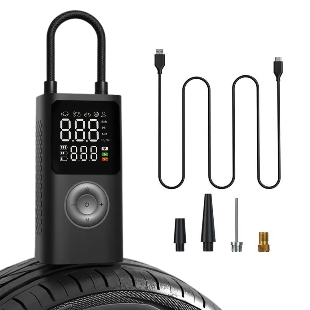 Portable Tire Inflator Electric Air Compressor with LED Display and 150PSI Max Pressure