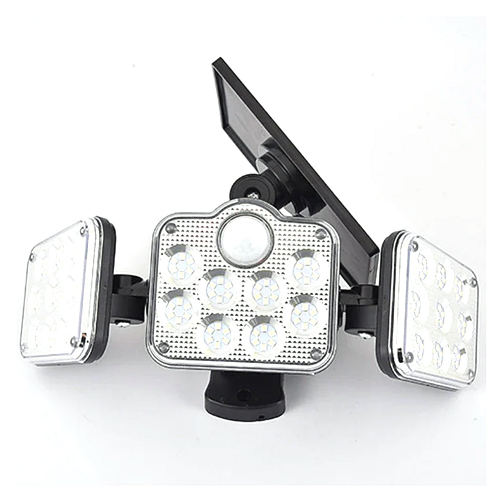 138 LEDs 3-Head Solar Motion Sensor Outdoor Wall Security Light