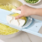 Kitchen Vegetable Cutter and Slicer 4 Blades - Option for Colander