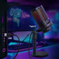 USB Gaming Condenser Microphone with RGB Light for Recording Streaming