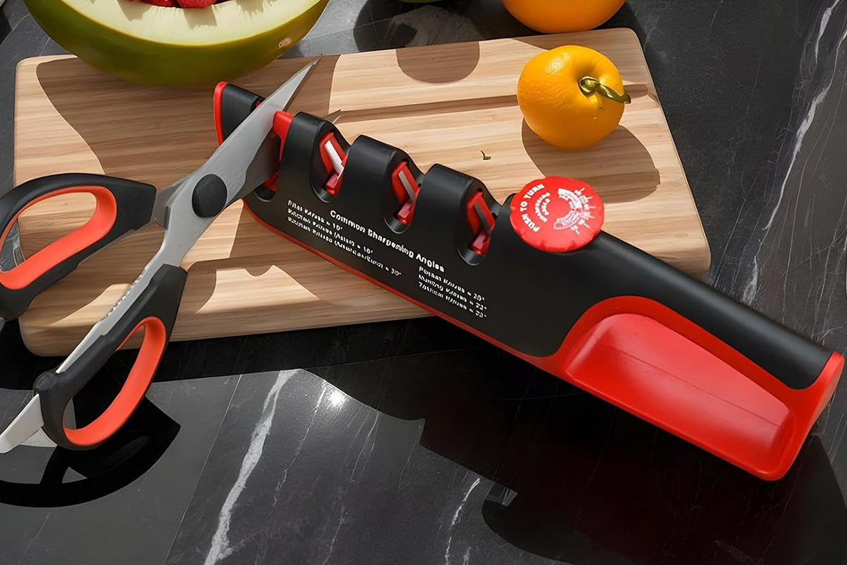 4 In 1 Scissors Sharpener Tool Knife Sharpeners With 6 Adjustable Angle For Kitchen