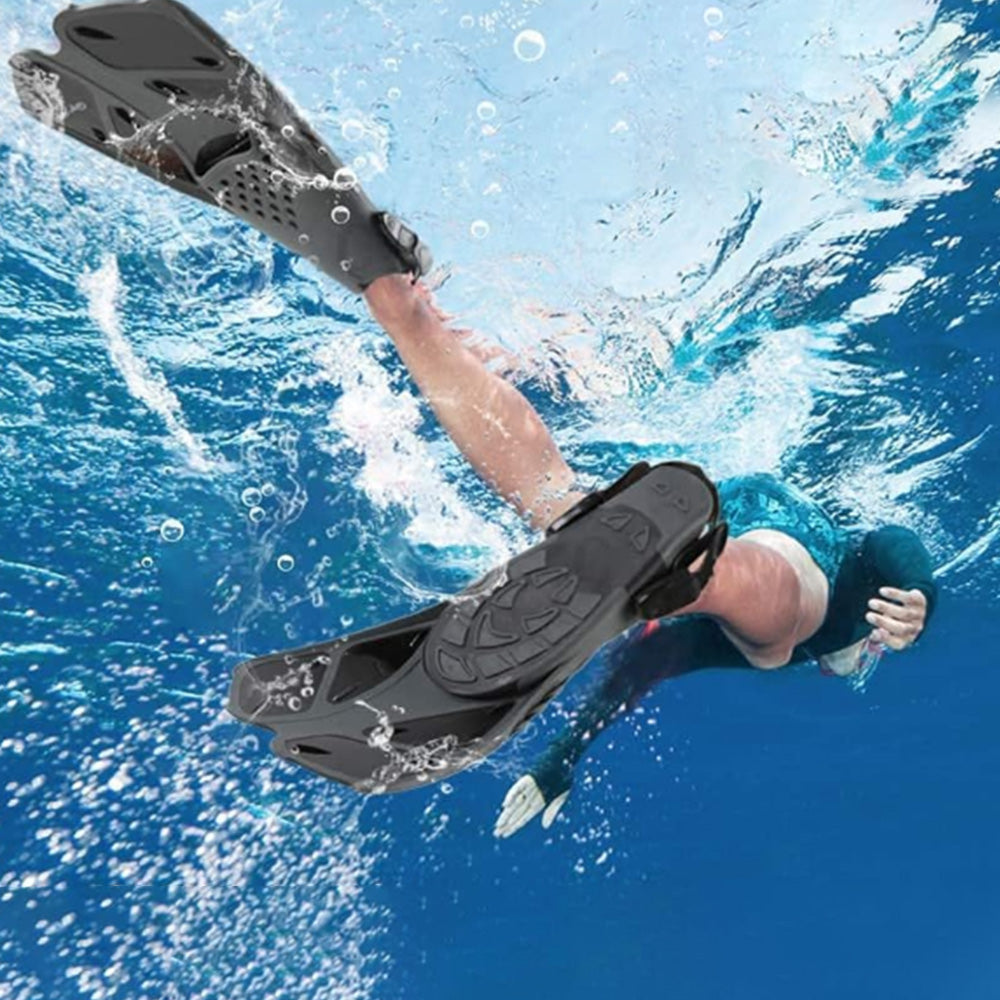 Pair of Snorkel Fins Snorkeling Diving Swimming Fins Barefoot Flippers