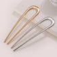 3Pc U-Shaped Double Prong Hair Pins Metal Hair Forks for Women Updos and Buns
