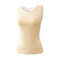Thermal Underwear Round Neck Slim Fit Fall Winter Warm Baselayer Top for Women-Apricot