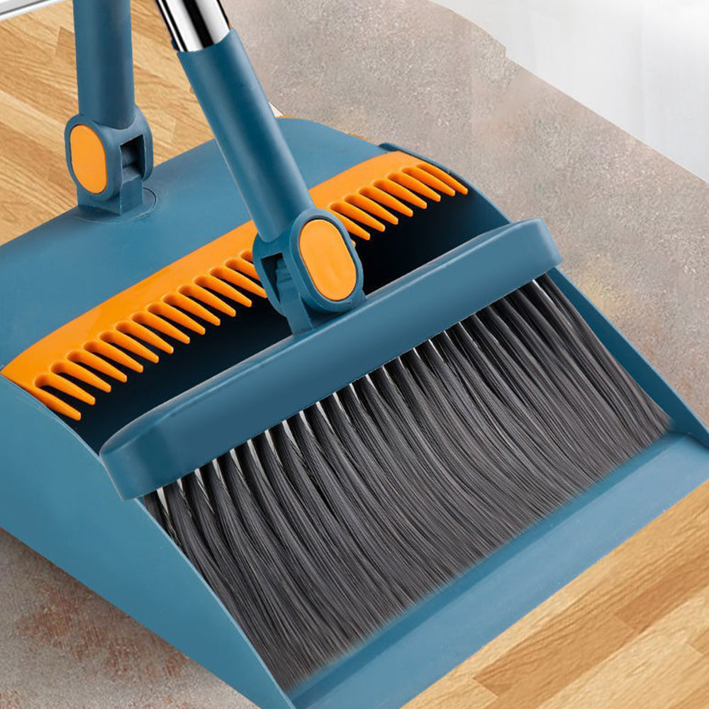 180 Degree Rotatable Broom with Foldable Standing Dustpan