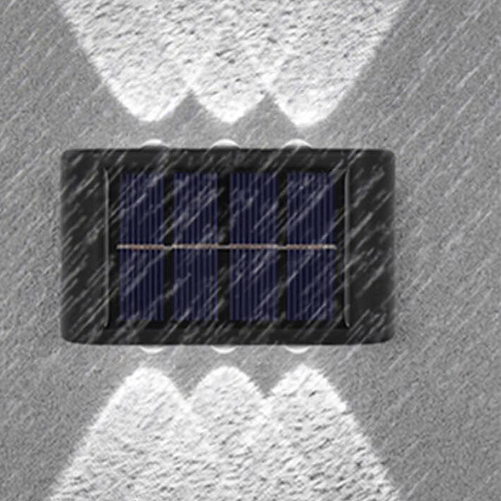 4Pcs Solar Wall Light for Outdoor Fence Waterproof Convex Lens Design