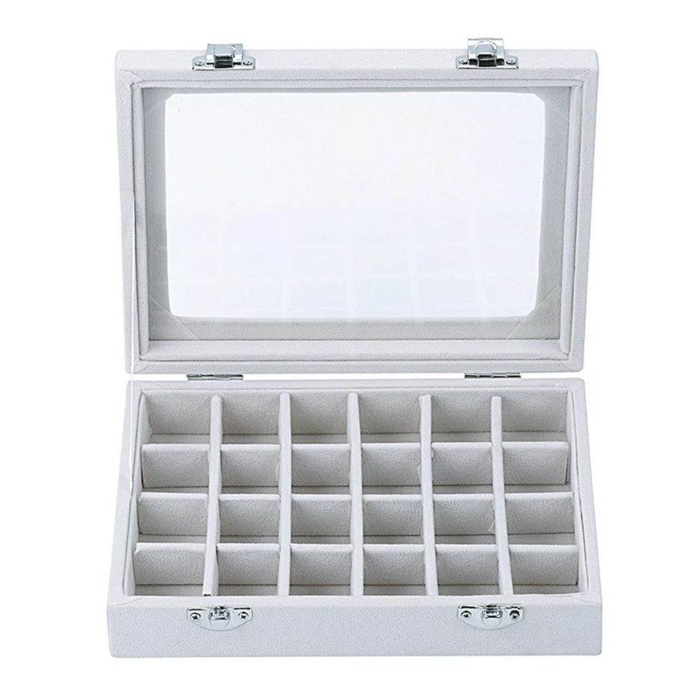 Organizer Case Box Holder Storage Jewelry Earring Ring Velvet Display Travel Portable