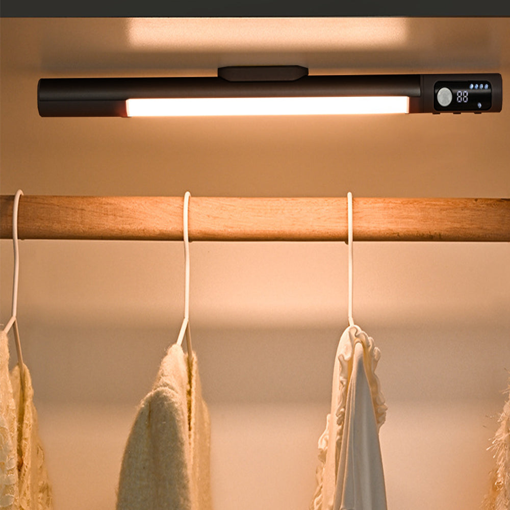 2Pcs Rechargeable Magnetic Motion Sensor Light Bar with 3 Adjustable Colours