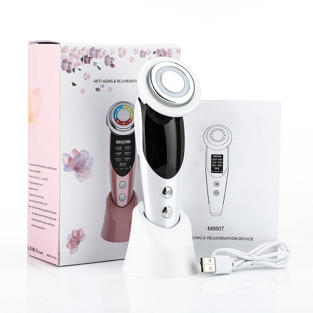 7-in-1 Multifunctional Facial Massager with EMS Microcurrent and Light Therapy
