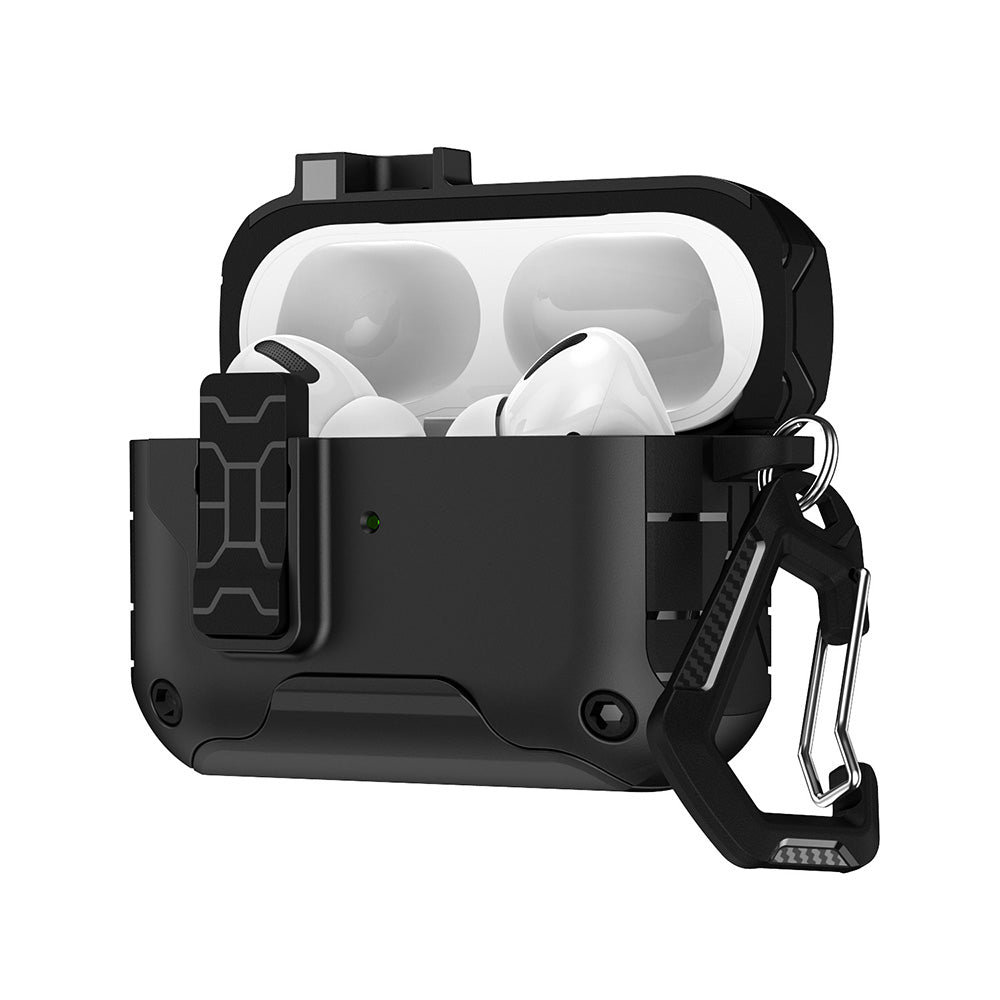 Rugged Protective Case for Airpods Pro 3 with Carabiner Clip and Kickstand