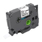 12mm White on Black Label Tape Compatible with Brother TZe231 Laminated Thermal Transfer Ribbon