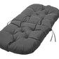 Solid Twill Swivel Rocker Chair Cushion High Back Water Resistant Pad-Grey