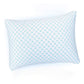 Cooling Shredded Memory Foam Pillows for Side Back Sleepers with Washable Cover-Blue