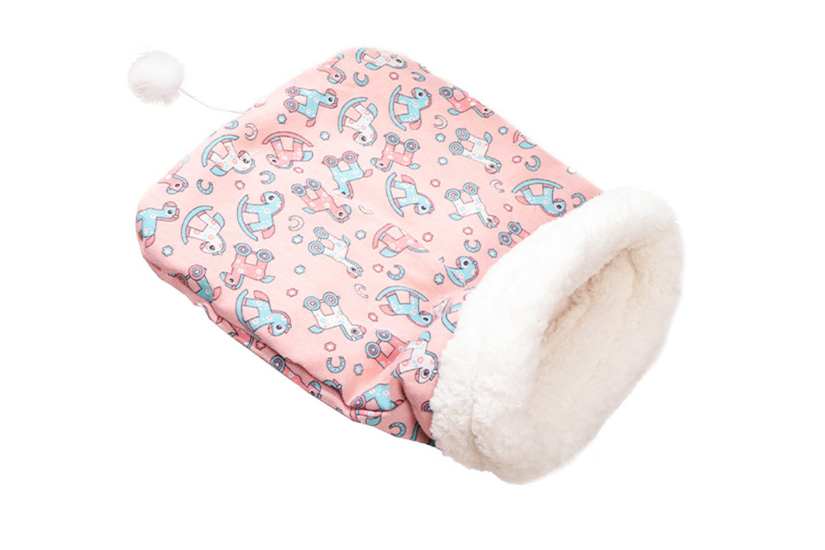 Warm Sherpa Pet Sleeping Bag Pet Sleep Sack Comfortable Pet Bed Bag
