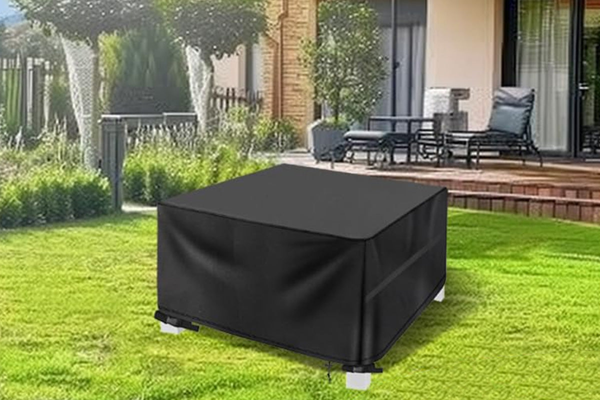 Waterproof Anti-UV Outdoor Furniture Dust Cover with Drawstring and Buckles