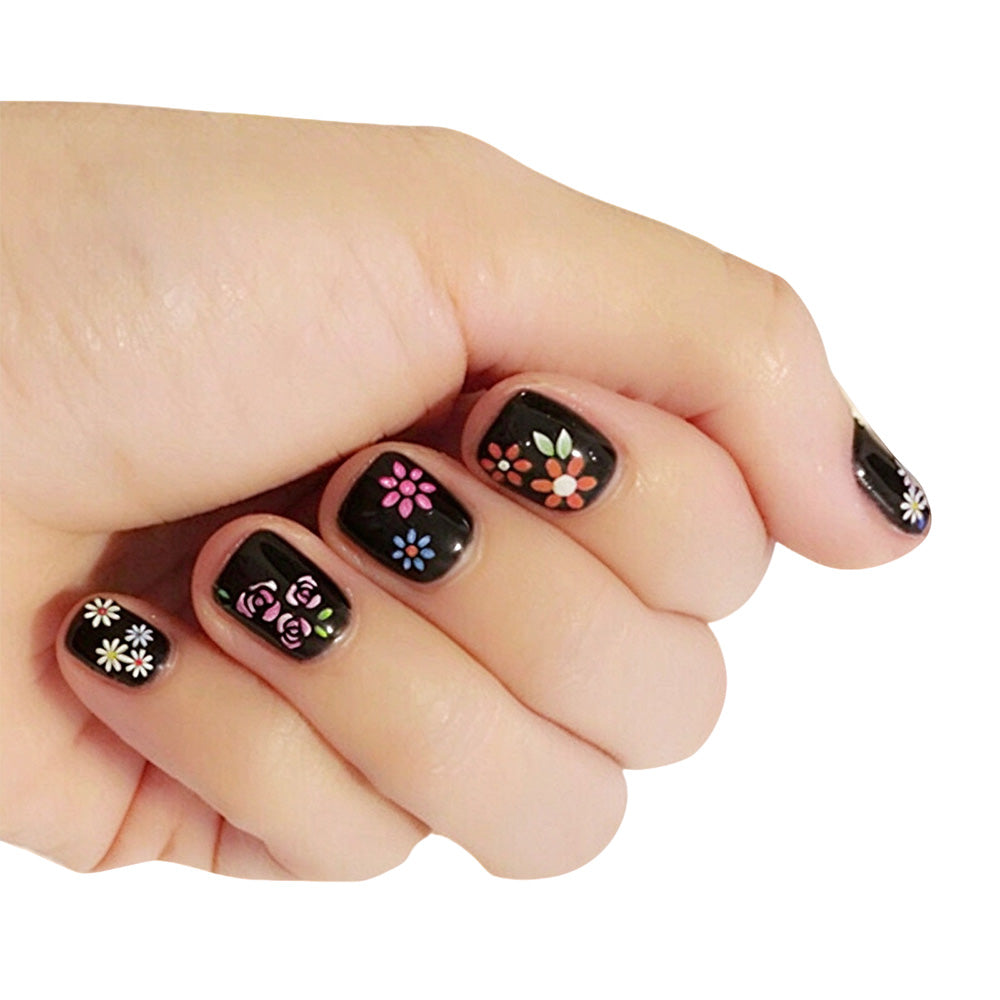 3D Floral Self Adhesive Nail Stickers for DIY Nail Art Decoration