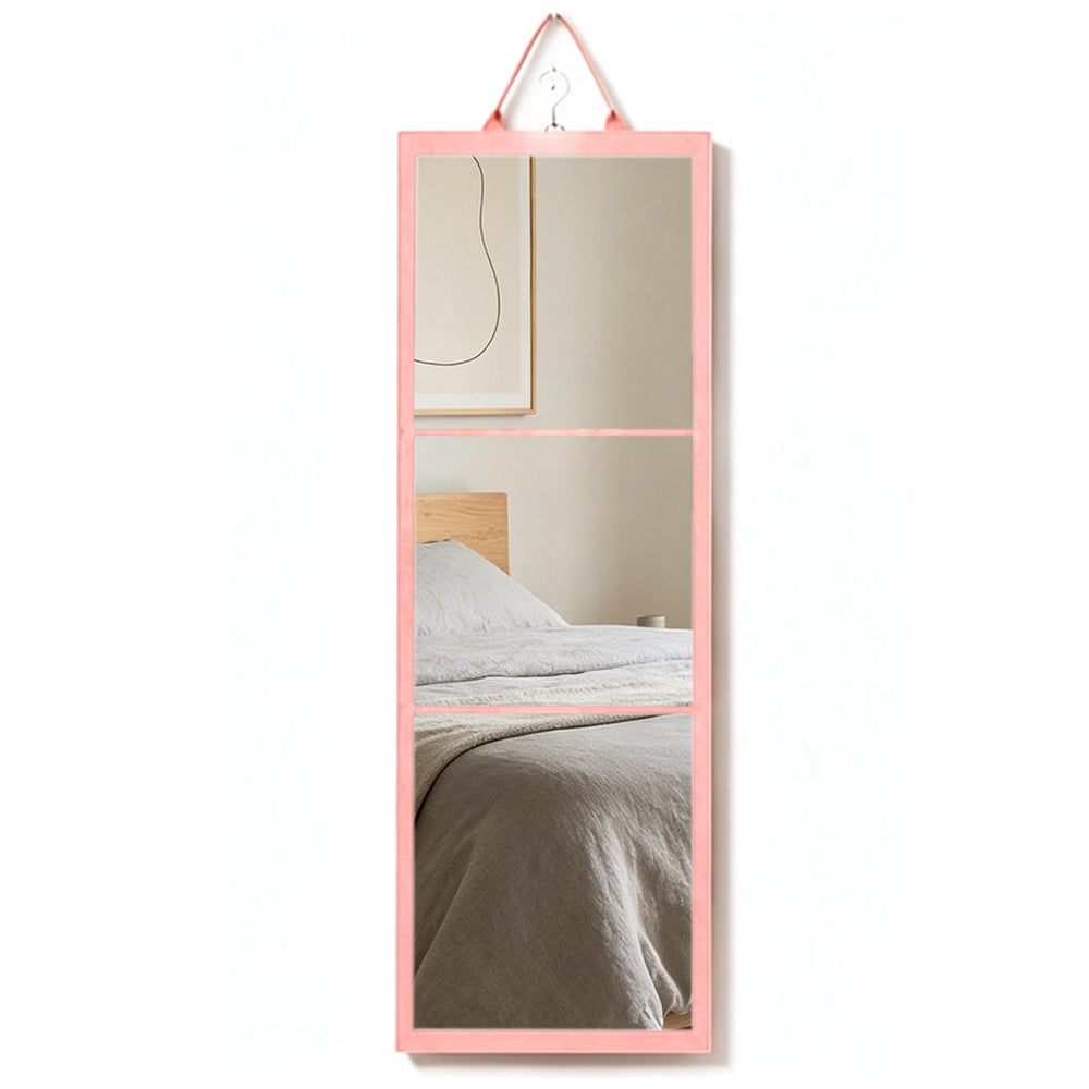 Portable Foldable Full Length Mirror with Handle Tri Fold Mirror for Makeup Dance Practice