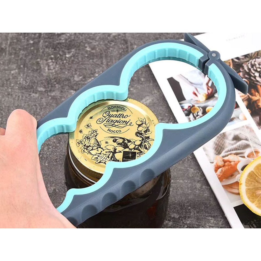 2Pcs Easy Grip Rubber Jar Opener Multi-Tool for Bottle and Lid Opening