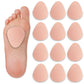 12Pcs Felt Forefoot Cushion Pads Oval Metatarsal Insoles for High Heels