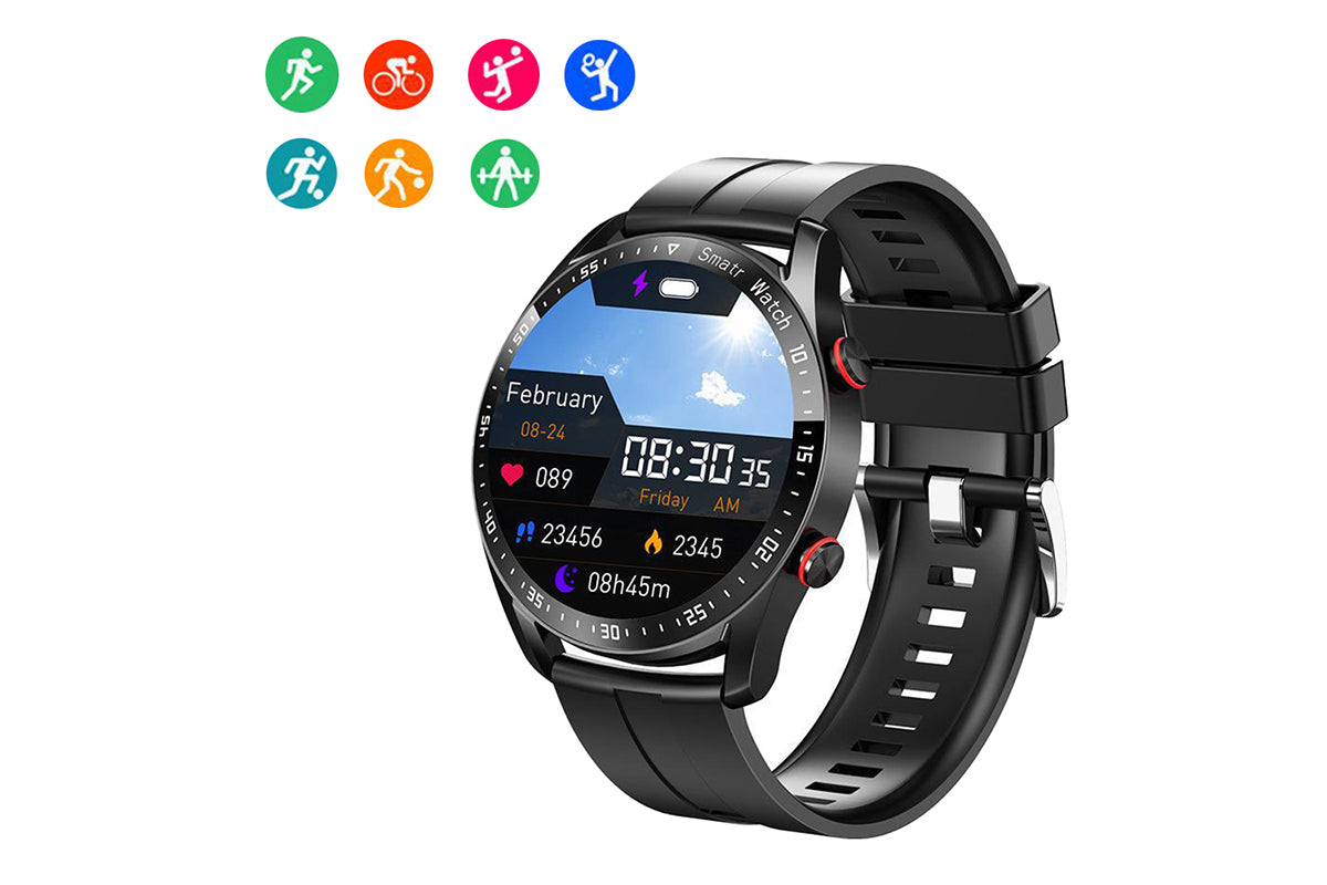 Bluetooth Smart Watch Sleep ECG Monitoring Sport Tracker-TPU Strap