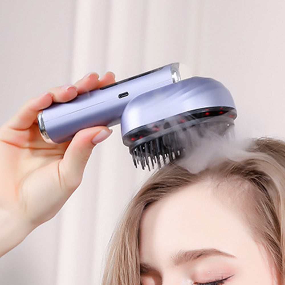 Wireless Electric Hair Comb with Vibration and Oil Mist Spray