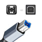 USB 2.0 Printer Cable Type C to USB 2.0 and USB to USB 2.0 1.5m Braided Cord for Scanner