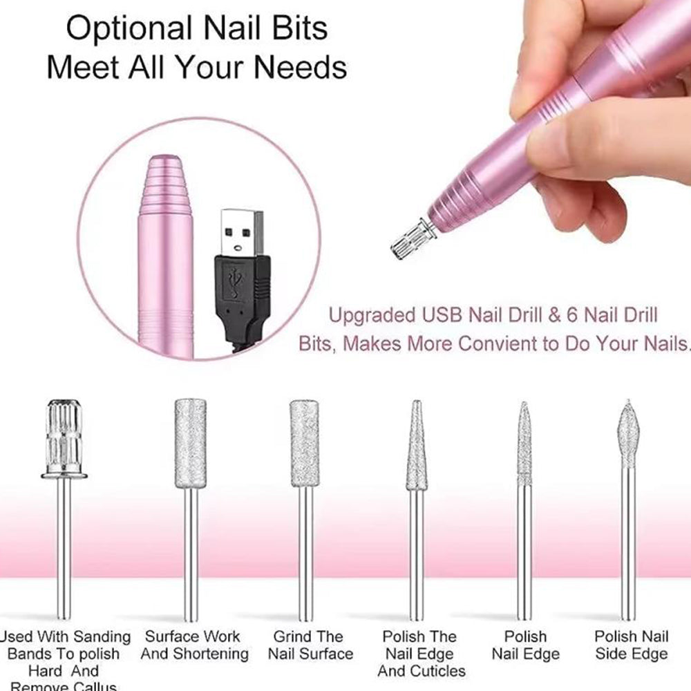 Portable USB Rechargeable Manicure Pedicure Tools