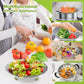 2Pcs Removable Handle Stainless Steel Folding Steamer Tray