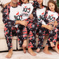 Family Matching Outfits Christmas Tree Snowflake Letter Printed Long Sleeve Pyjama Set