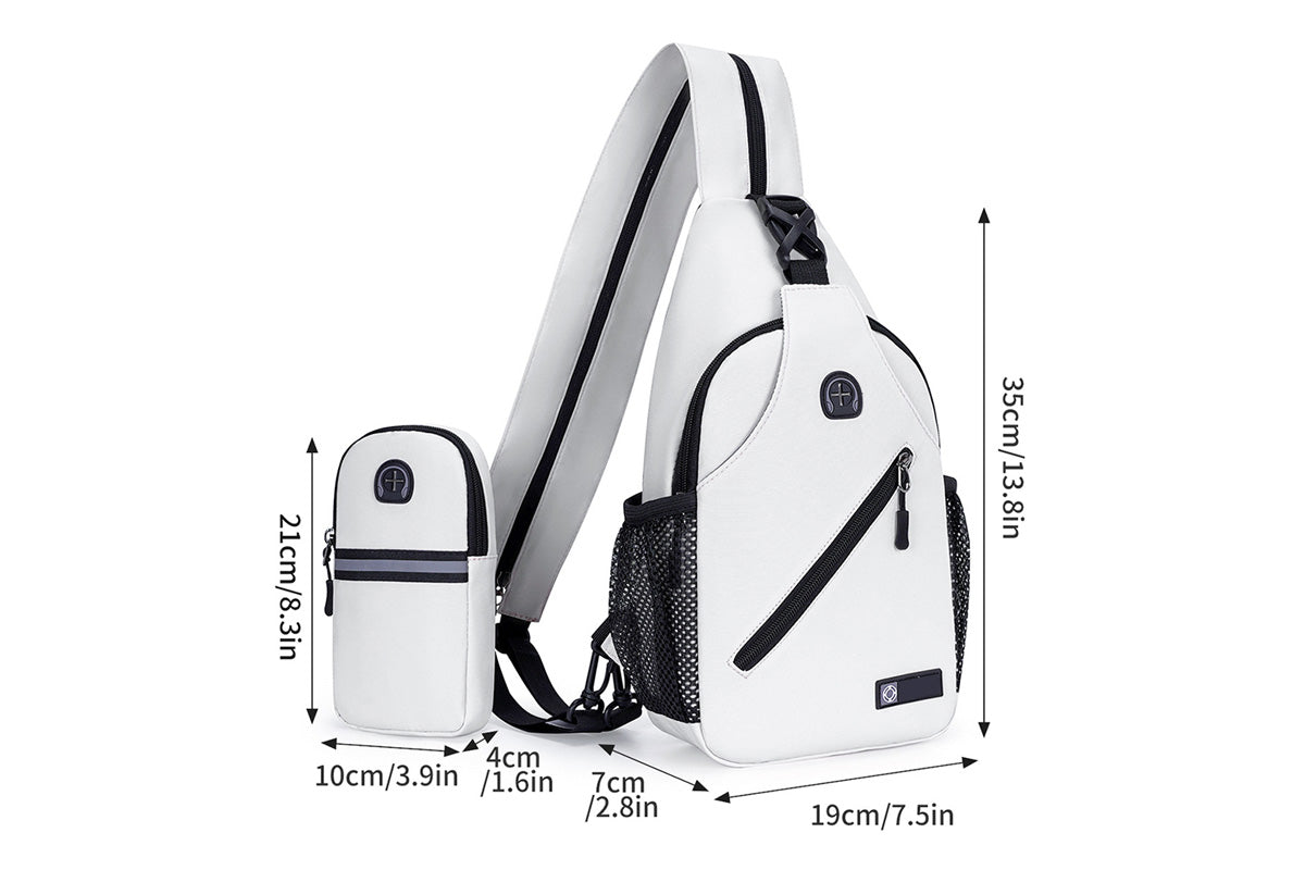 Travel Crossbody Chest Bag for Men and Women Adjustable Sling Backpack