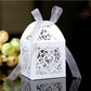 2X 50 Pack Laser Cut Pearl Paper Candy Favor Boxes with Ribbons