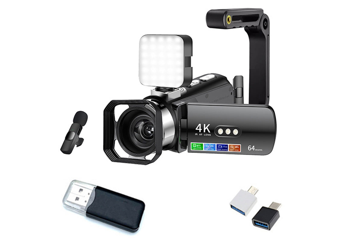 4K Video Camera Camcorder 64MP Vlogging Camera With 28X Digital Zoom for YouTube