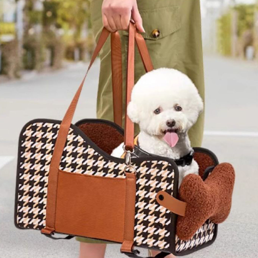 Car Center Console Pet Bed Foldable Dog Cat Seat for Small Pets