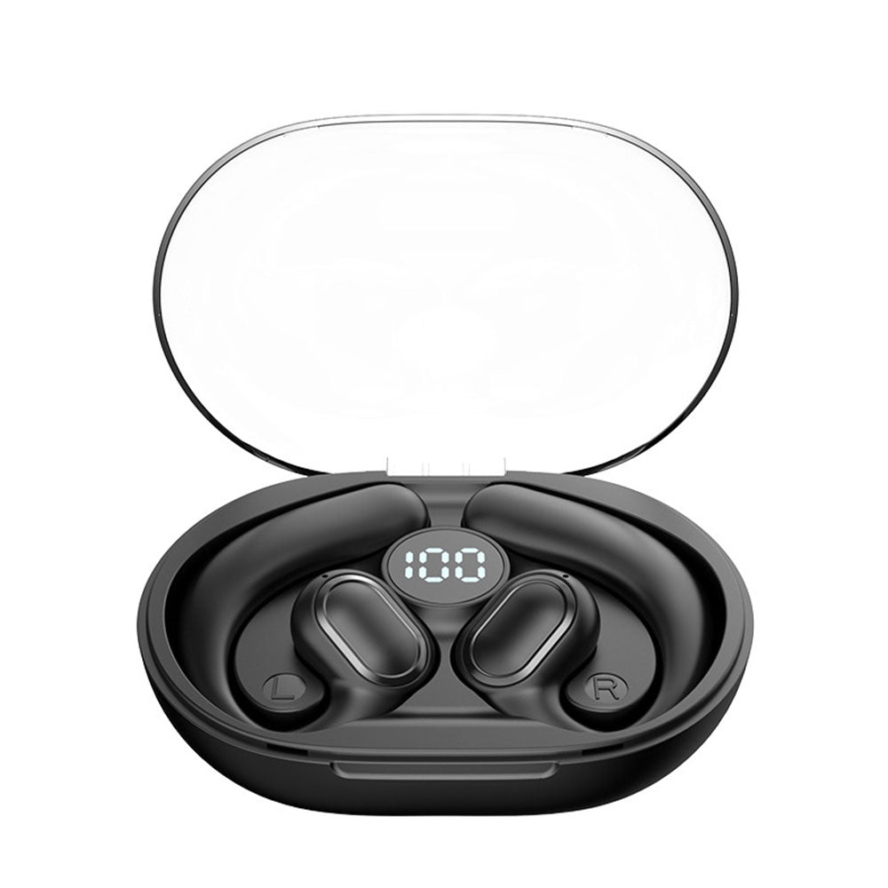 Open Ear Headphones With Digital Display Charging Case Bluetooth 5.3 Wireless Sports Headphones