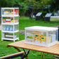 4 Tier Clear Storage Bins with Lids Stackable Plastic Bins with Wheels for Closet Bedroom Living Room