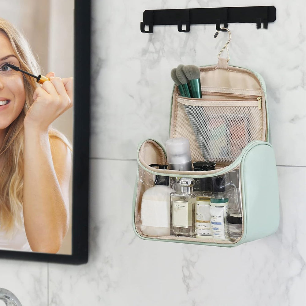 Clear Makeup Bag with Hanging Hook for Travel Organizer for Accessories