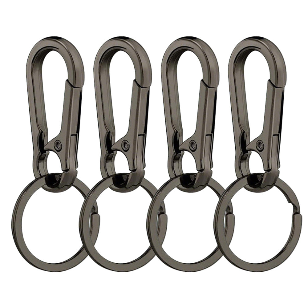 4 Pcs Metal Keychain Key Ring Clip Holder for Home Car Keys and Bags