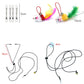 20 Pack Interactive Cat Feather Suction Cup Wand Toy Set