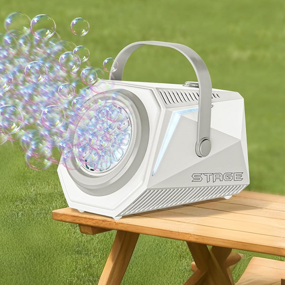 Automatic Bubble Machine Upgrade Portable Bubble Maker Blower LED Light