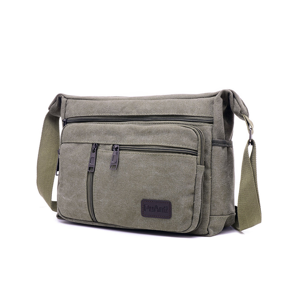 Men's Canvas Shoulder Messenger Bag Crossbody