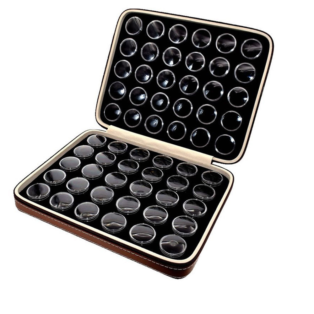 60 Compartment PU Rhinestone Gemstone Display and Storage Box